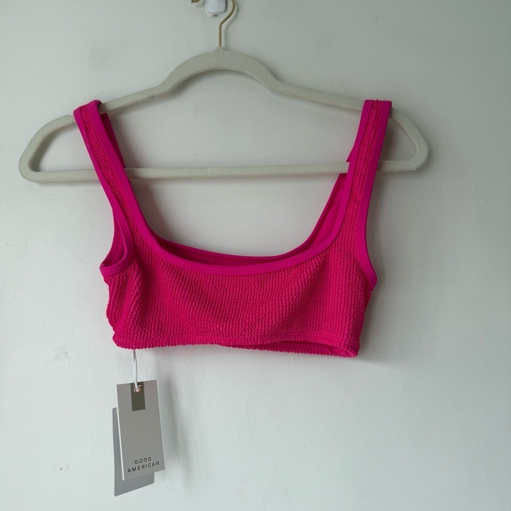 Good American Always Fits Khloe Bikini Top in Pink Glow XXS/XS NWT - Picture 7 of 8